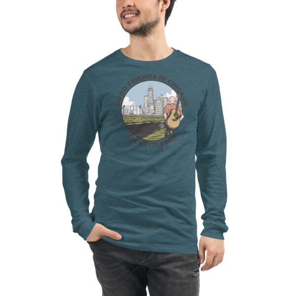 Good Friends in Chicago Unisex Long Sleeve T-shirt - Image 6