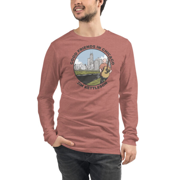 Good Friends in Chicago Unisex Long Sleeve T-shirt - Image 8