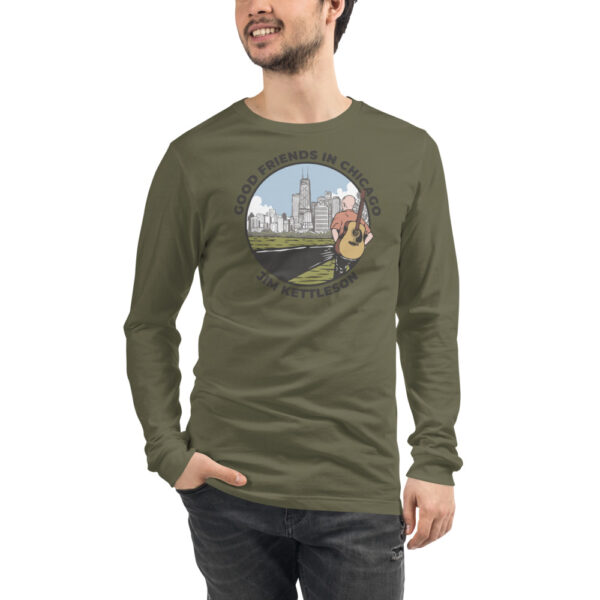 Good Friends in Chicago Unisex Long Sleeve T-shirt - Image 7