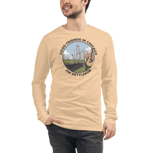 Good Friends in Chicago Unisex Long Sleeve T-shirt - Image 9