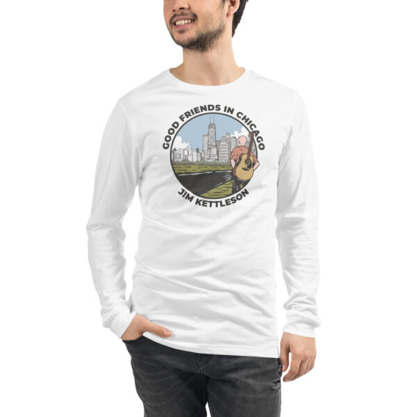 Good Friends in Chicago Unisex Long Sleeve T-shirt - Image 10