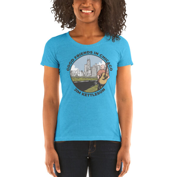 Good Friends in Chicago Ladies' Short Sleeve T-shirt - Image 2